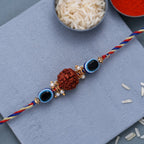 trueBrowns X Voylla Evil Eye Beaded Rakhi Embellished With Rudraksha - Distacart