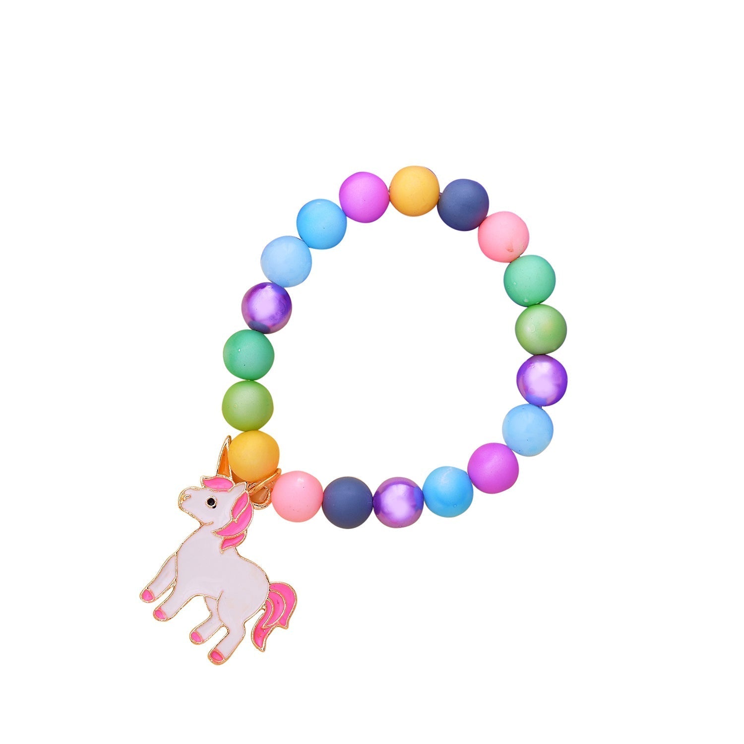 trueBrowns X Voylla Pink Unicorn Kids Convertible Rakhi with Colorful Beads - Distacart