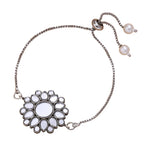 trueBrowns X Voylla Kundan Embedded Silver Toned Bracelet Style Rakhi - Distacart