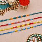 trueBrowns X Voylla Set of 4 Colorful Beads embedded Rakhi - Distacart