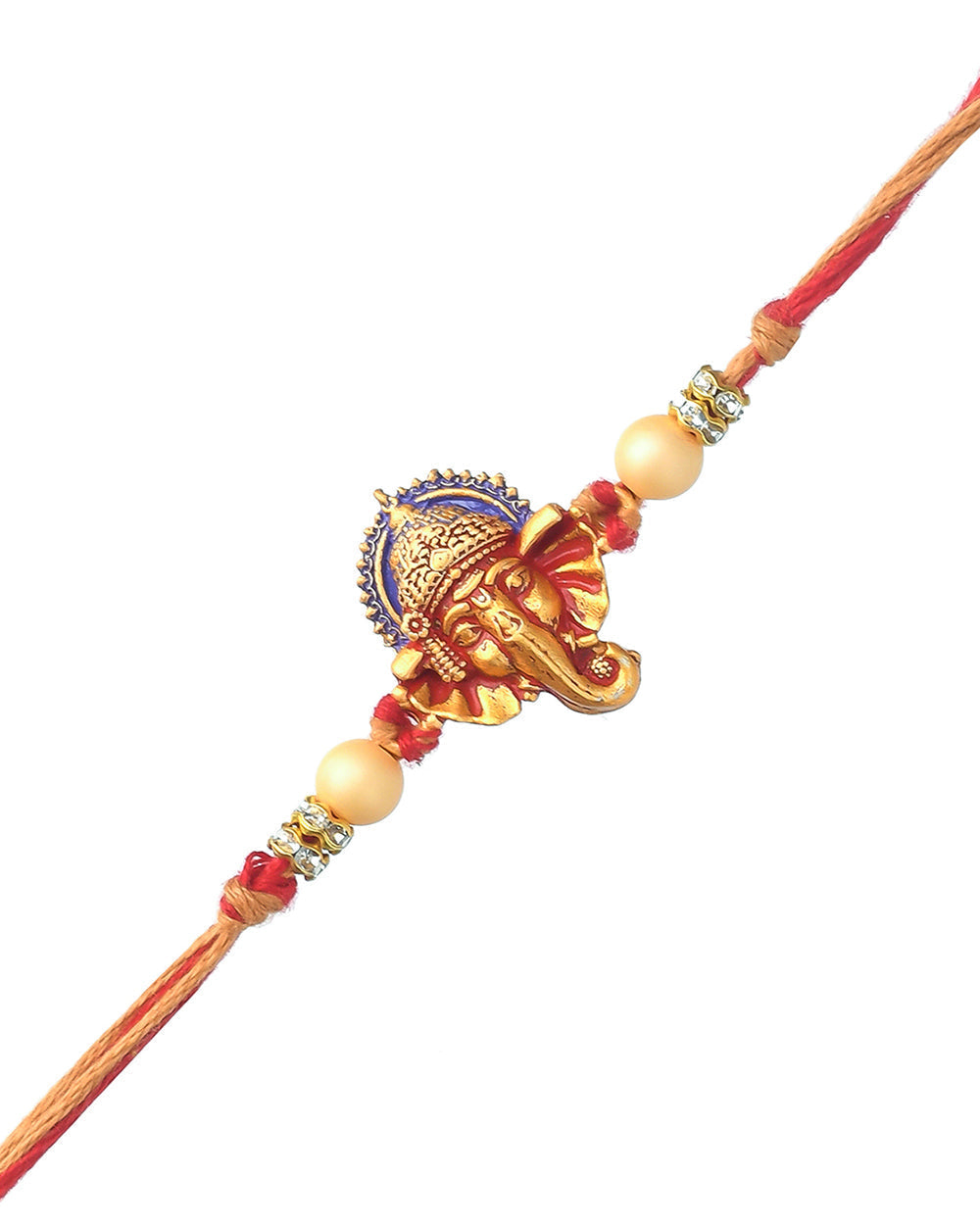 trueBrowns X Voylla Deity Inspired CZ Embellished Ganpati Rakhi - Distacart