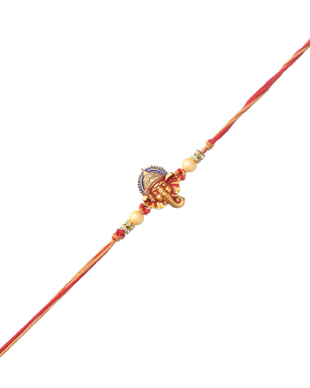 trueBrowns X Voylla Deity Inspired CZ Embellished Ganpati Rakhi - Distacart
