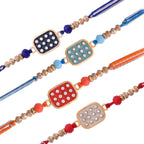 trueBrowns X Voylla Set of 4 Colorful Meenakari Enamel Work Rakhi - Distacart
