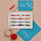 trueBrowns X Voylla Set of 4 Colorful Meenakari Enamel Work Rakhi - Distacart