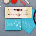 trueBrowns X Voylla Set Of 2 Colorful Stones And Rudraksha Evil Eye Rakhi - Distacart