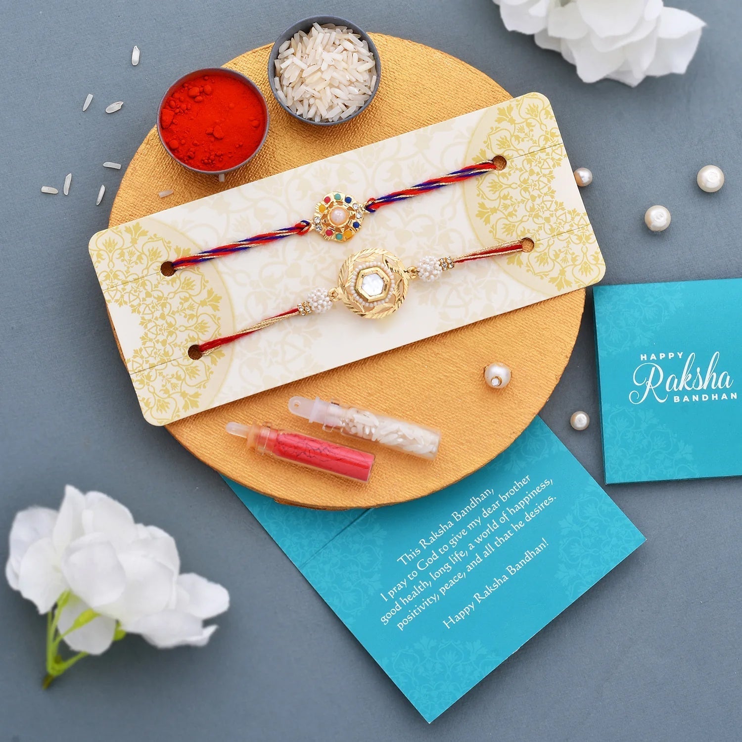 trueBrowns X Voylla Set of 2 Meenakari Rakhi for Brothers - Distacart