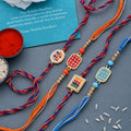trueBrowns X Voylla Set of 4 Meenakari Kundan Embellished Rakhi - Distacart