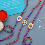 trueBrowns X Voylla Set of 3 Colorful Beads Studded Thread Rakhi - Distacart