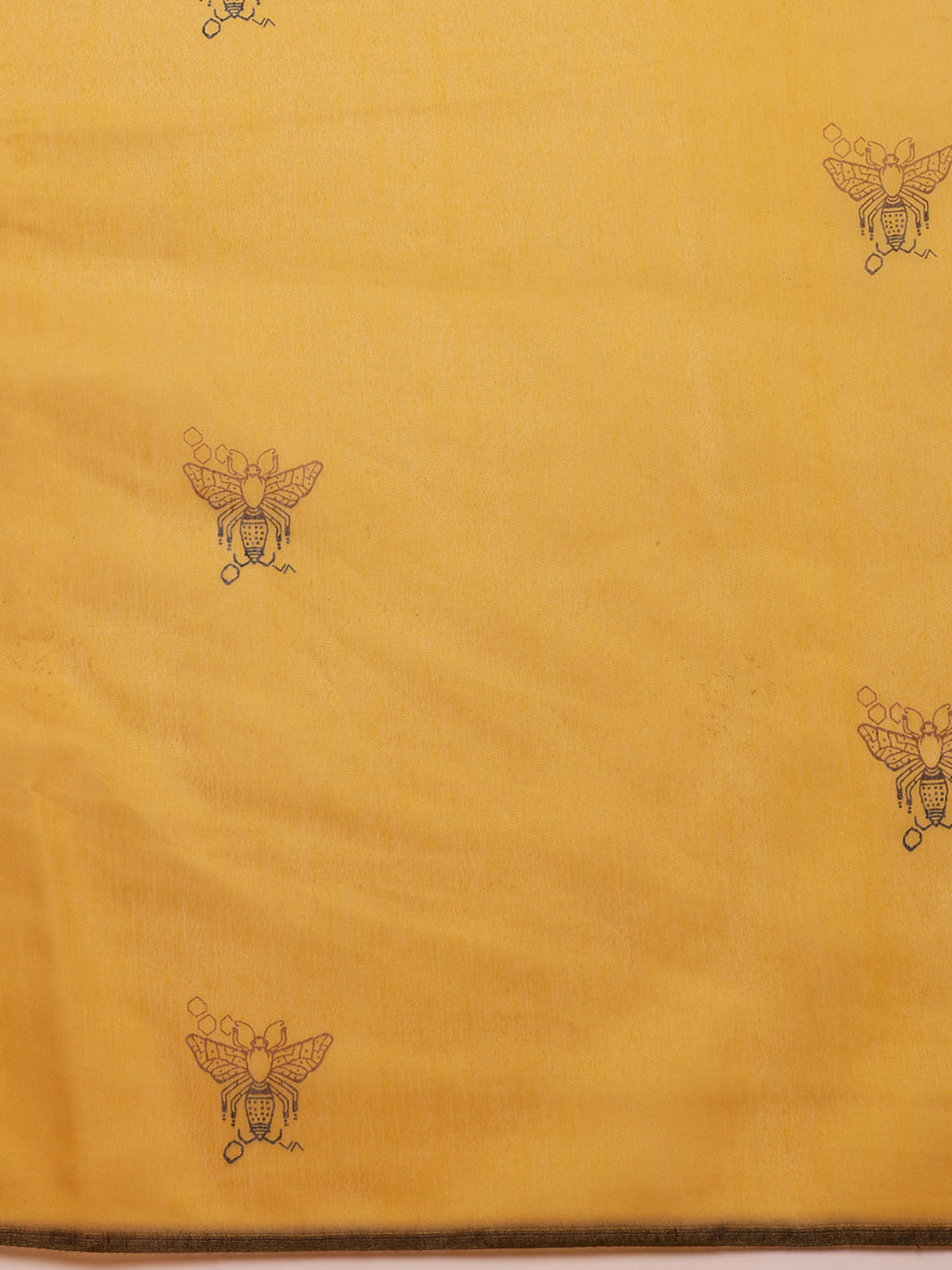 Hiral Fashion Yellow Chanderi Cotton Blend Animal Digital Print Saree