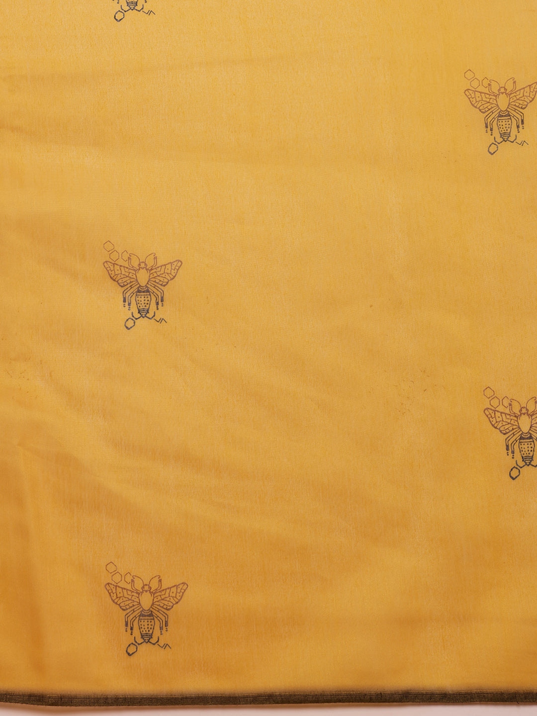 Hiral Fashion Yellow Chanderi Cotton Blend Animal Digital Print Saree