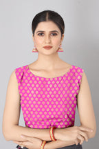 Olive Banarasi Silk Woven Zari Design Striped Saree with Unstitched Blouse - Hiral Fashion