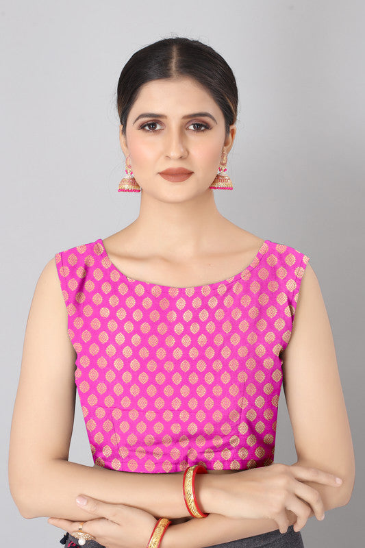Olive Banarasi Silk Woven Zari Design Striped Saree with Unstitched Blouse - Hiral Fashion