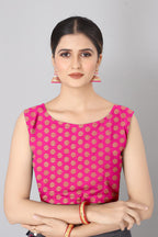 Black Silk Blend Woven Zari Design Striped Saree with Unstitched Blouse - Hiral Fashion