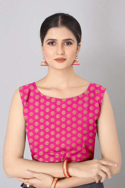 Black Silk Blend Woven Zari Design Striped Saree with Unstitched Blouse - Hiral Fashion