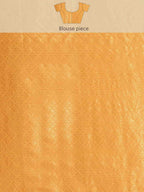 Beige Jute Silk Embellished Geomatric Saree with Unstitched Blouse - Hiral Fashion