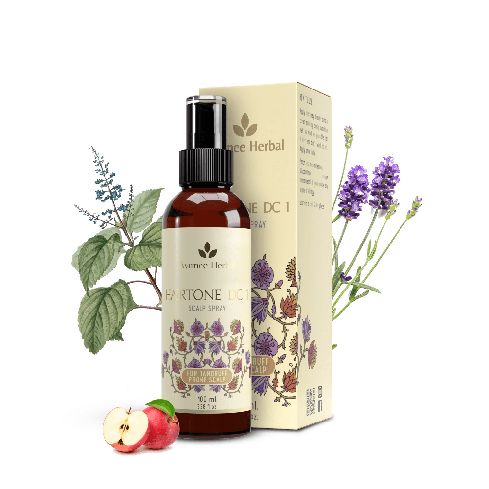Avimee Herbal Hairtone DC1 Scalp Spray, For Dandruff & Scalp Care With Rosemary, Apple Cider Vinegar, Tea Tree Oil & Neem Extracts