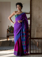 Suta Multi Color Woven Design Cotton Blend Saree - Distacart