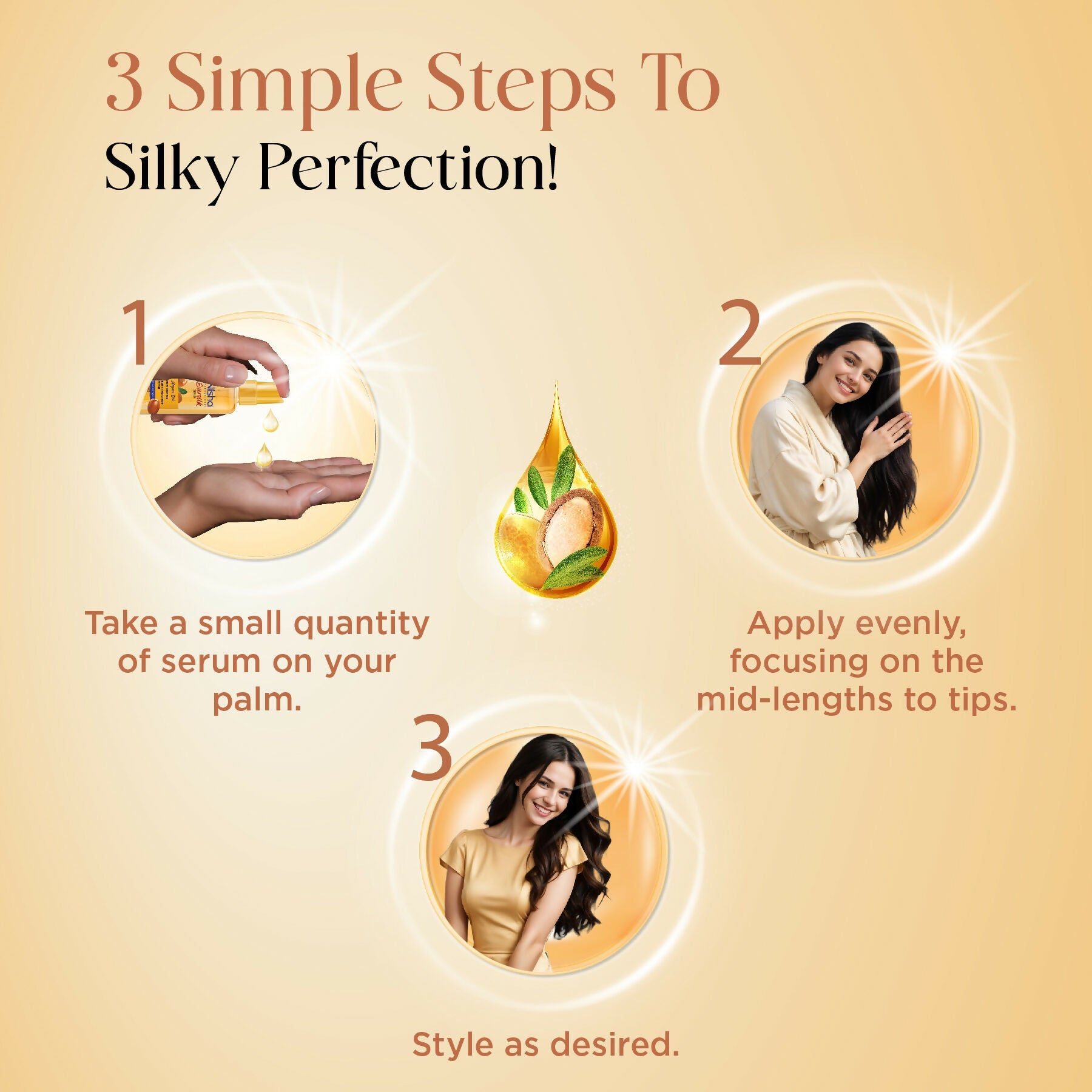Nisha Hair Serum Eversilk Argan Oil Serum - Distacart