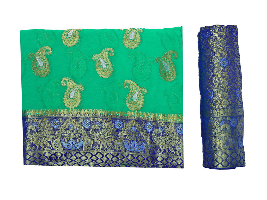 Mimosa Women's Green Banarasi Chiffon Saree - Distacart