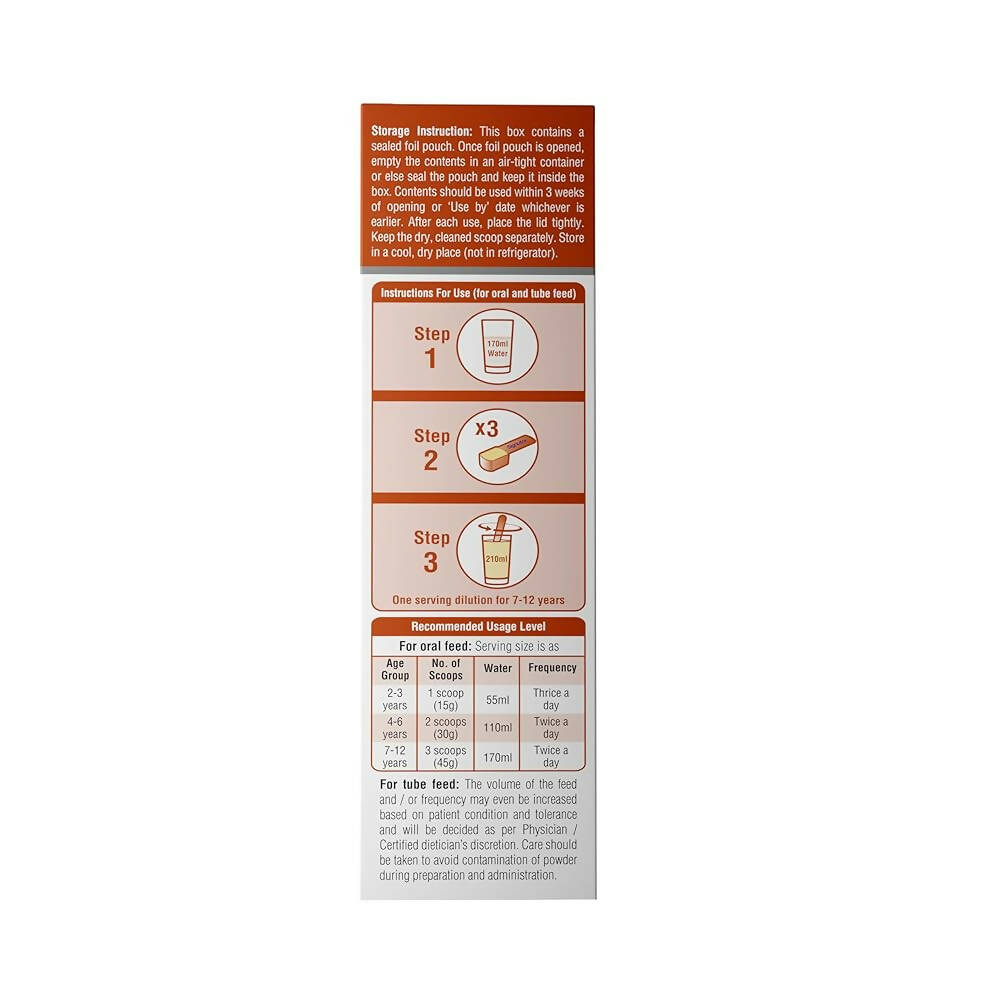Groviva Advance High Protein Enteral Feed Child Formula Powder - Vanilla Flavor - Distacart