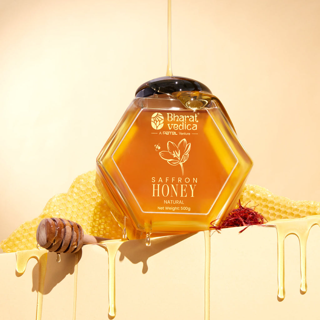 Bharat Vedica Saffron Honey - Kesar Honey / Kesar Shehad - Distacart