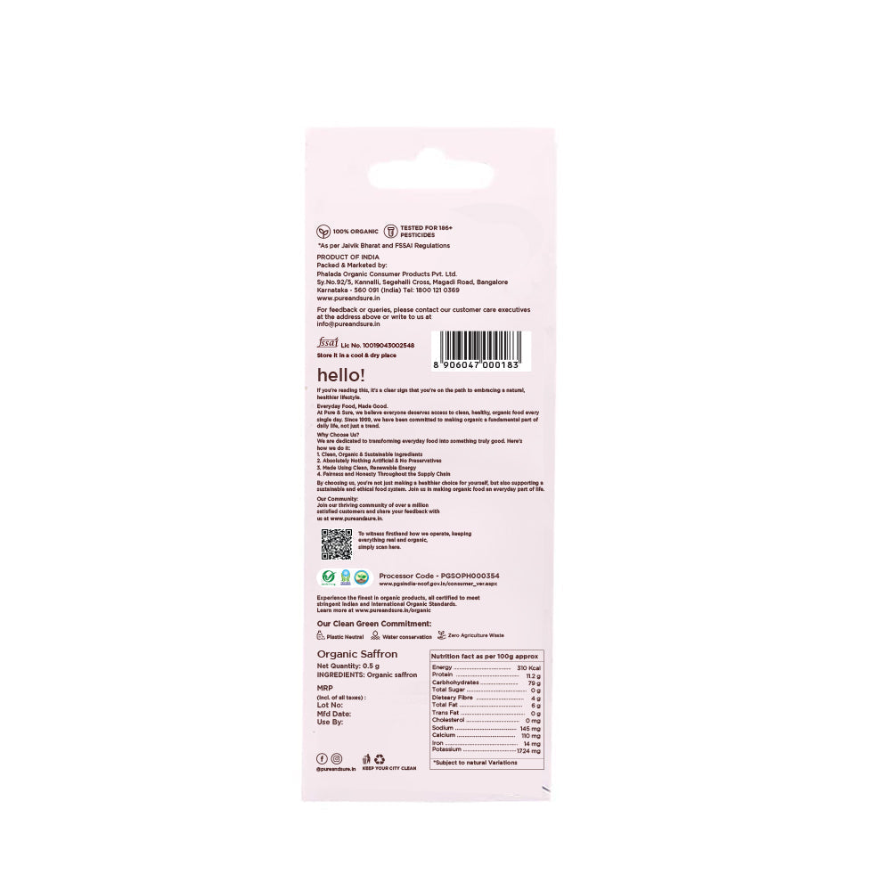 Pure & Sure Organic Saffron - Distacart