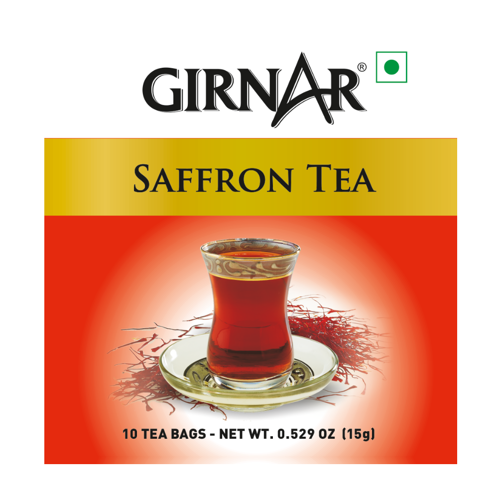 Girnar Black Tea Bags - Saffron - Distacart