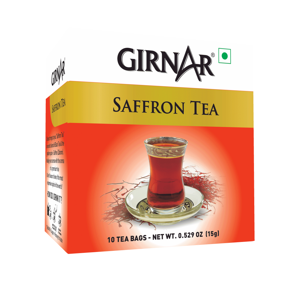Girnar Black Tea Bags - Saffron - Distacart
