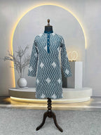 Neera Trendz Teal Soft Silk Embroidered Men's Kurta Pyjama