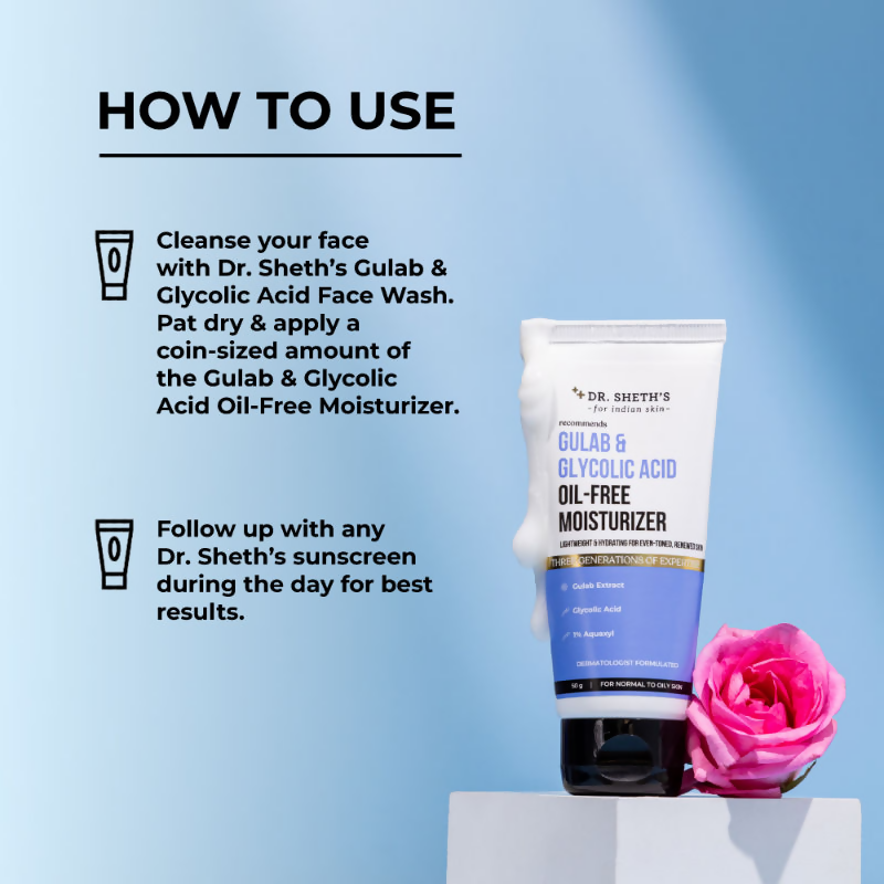 Dr. Sheth's Gulab & Glycolic Acid Oil-Free Moisturizer - Distacart