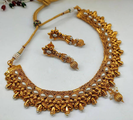 White Kemp Designer Necklace Set