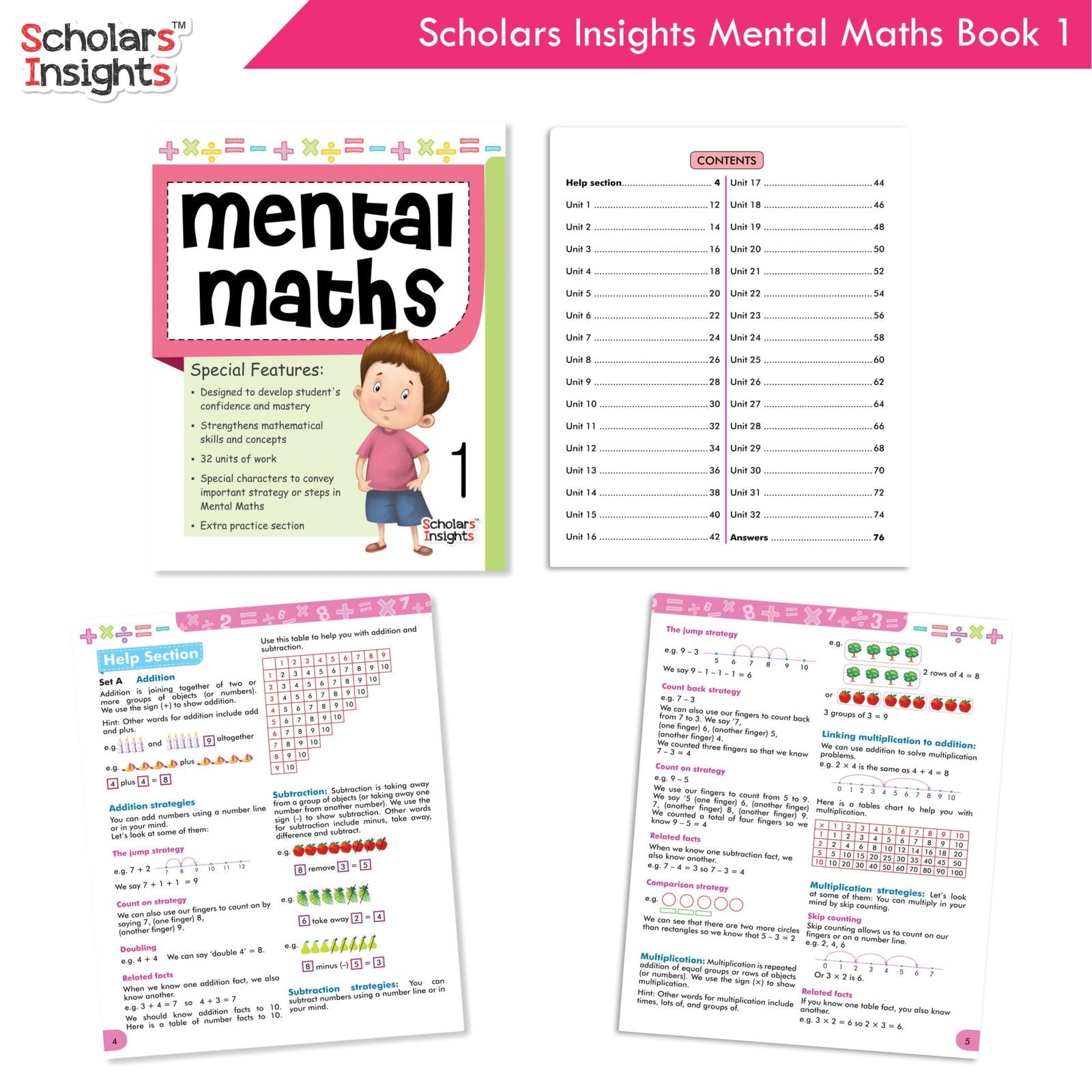 Scholars Insight Combo Set of Mathematics Workbooks For Grade 1| Set of 3| Problem Solving Book for Kids - Distacart