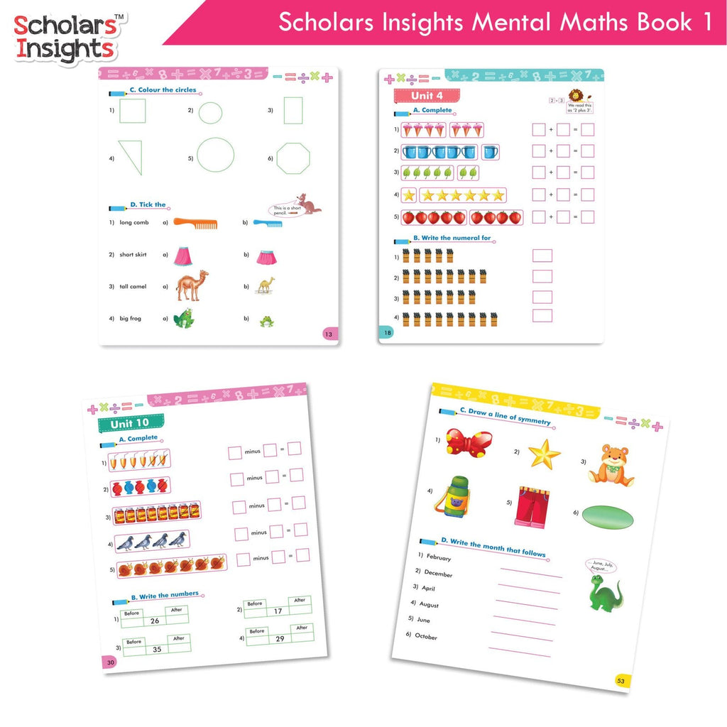 Scholars Insight Combo Set of Mathematics Workbooks For Grade 1| Set of 3| Problem Solving Book for Kids - Distacart