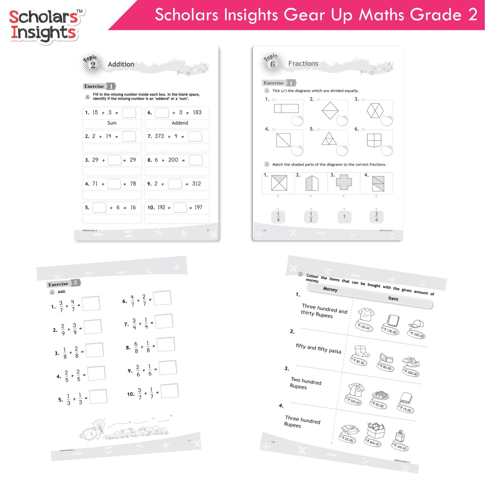Scholars Insight Combo Set of Mathematics Workbooks For Grade 2| Set of 3| Problem Solving Book for Kids - Distacart