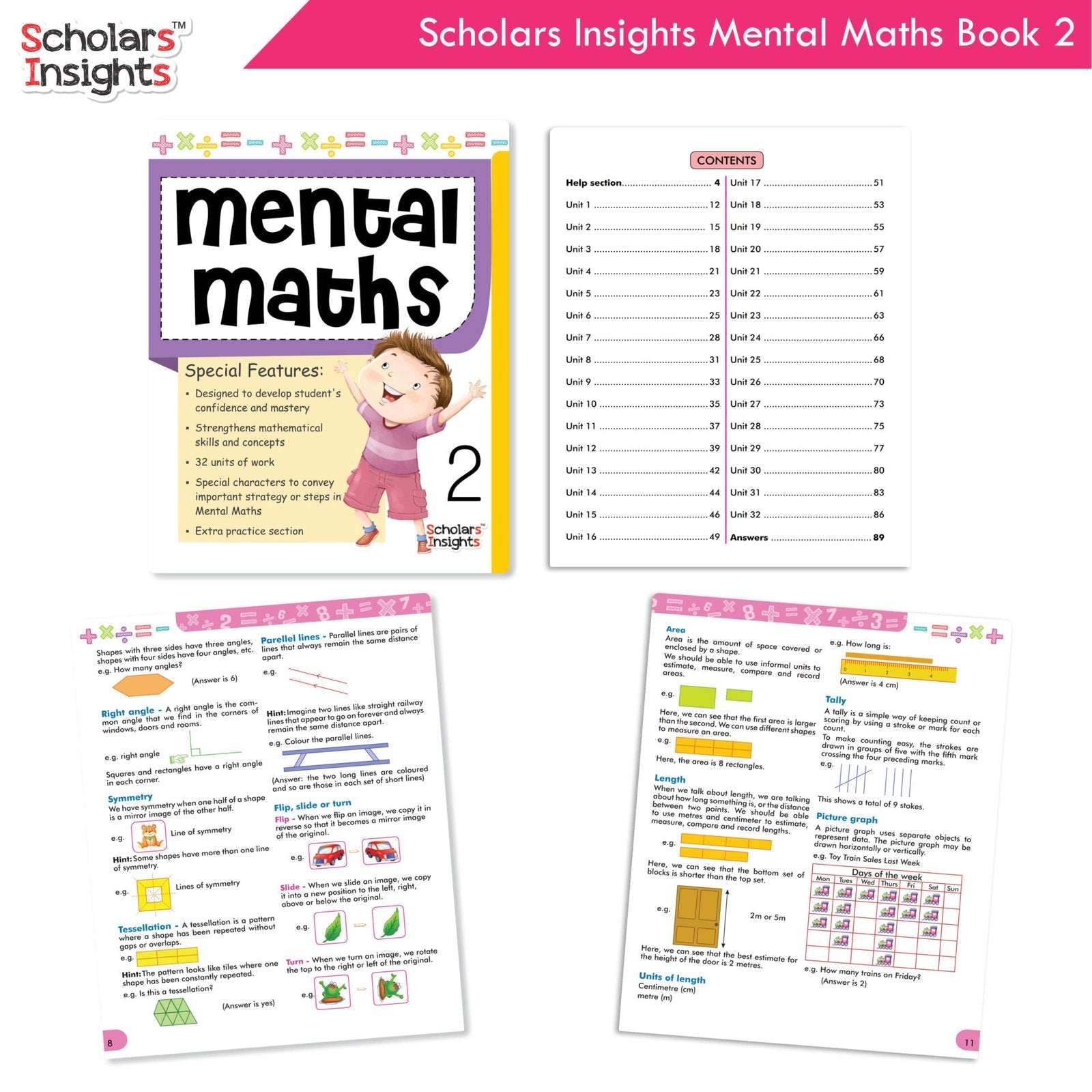 Scholars Insight Combo Set of Mathematics Workbooks For Grade 2| Set of 3| Problem Solving Book for Kids - Distacart
