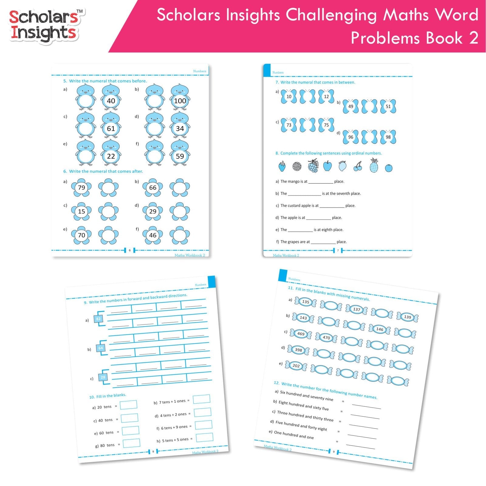 Scholars Insight Combo Set of Mathematics Workbooks For Grade 2| Set of 3| Problem Solving Book for Kids - Distacart