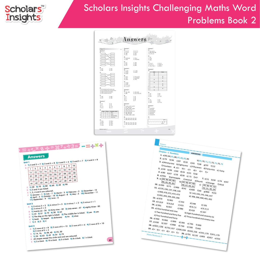 Scholars Insight Combo Set of Mathematics Workbooks For Grade 2| Set of 3| Problem Solving Book for Kids - Distacart