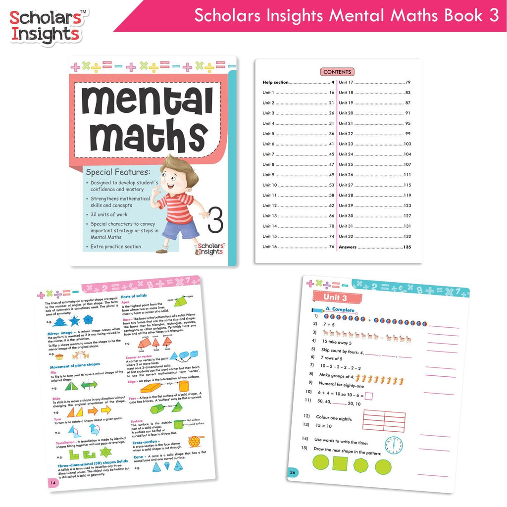 Scholars Insight Combo Set of Mathematics Workbooks For Grade 3| Set of 3| Problem Solving Book for Kids - Distacart