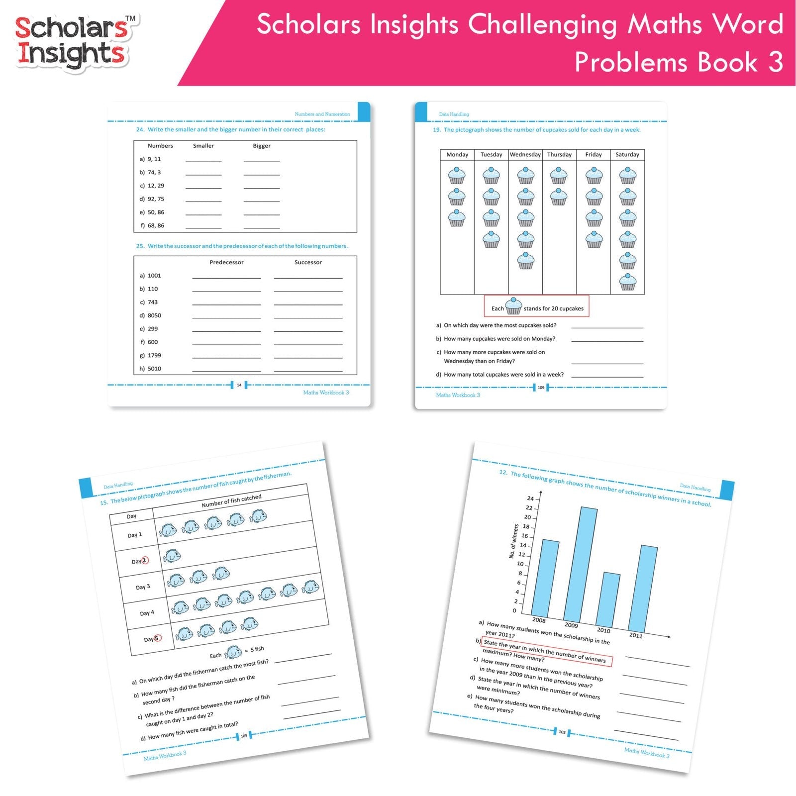 Scholars Insight Combo Set of Mathematics Workbooks For Grade 3| Set of 3| Problem Solving Book for Kids - Distacart