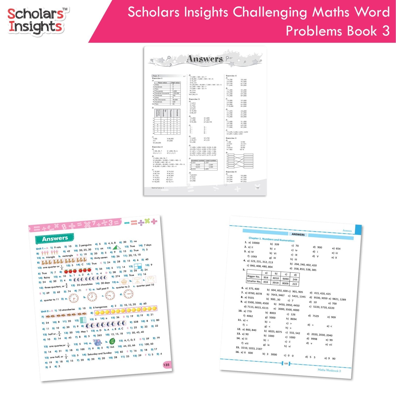 Scholars Insight Combo Set of Mathematics Workbooks For Grade 3| Set of 3| Problem Solving Book for Kids - Distacart