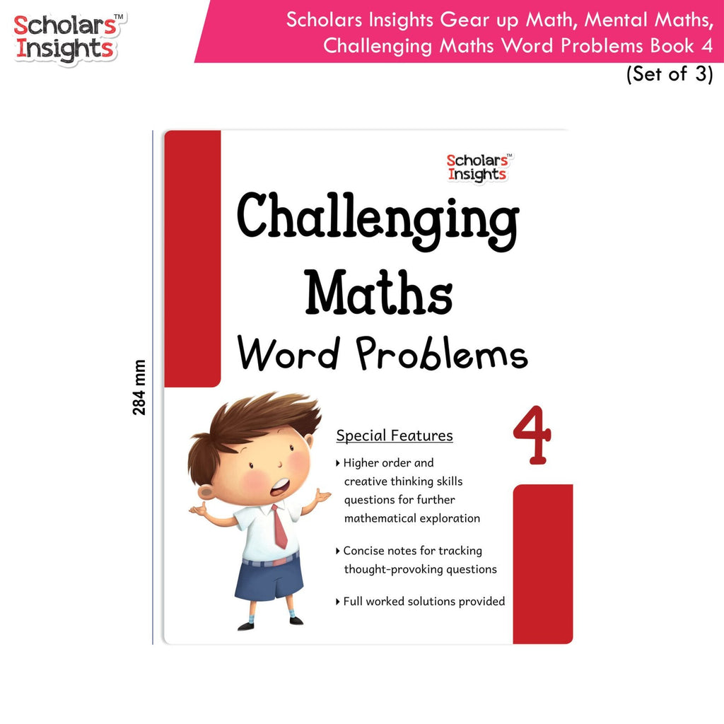 Scholars Insight Combo Set of Mathematics Workbooks For Grade 4| Set of 3| Problem Solving Book for Kids - Distacart