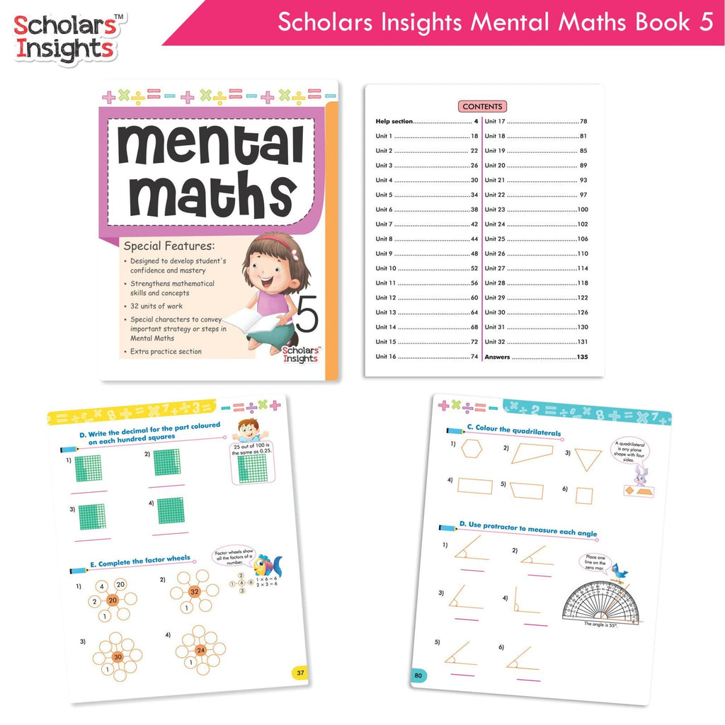 Scholars Insight Combo Set of Mathematics Workbooks For Grade 5| Set of 3| Problem Solving Book for Kids - Distacart