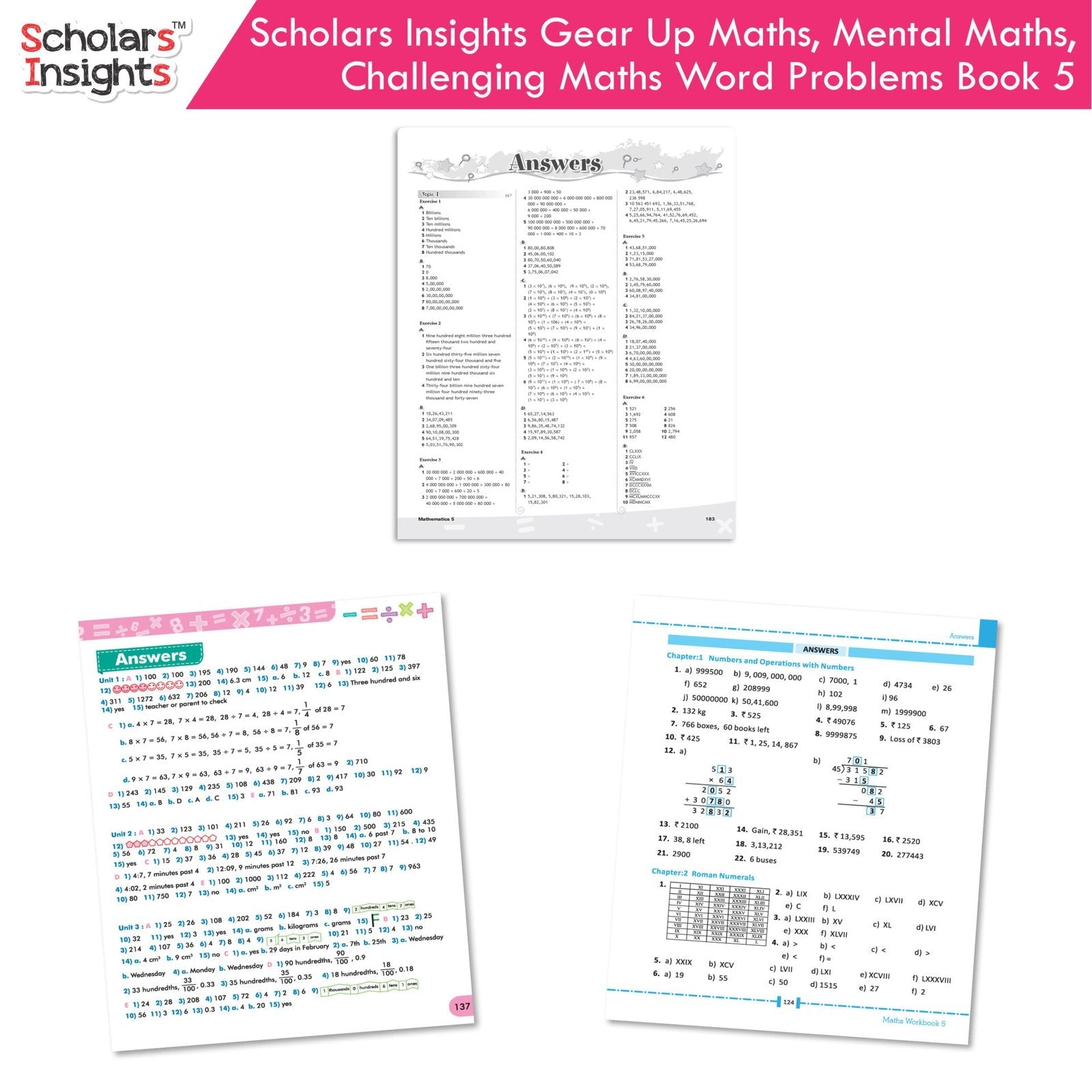 Scholars Insight Combo Set of Mathematics Workbooks For Grade 5| Set of 3| Problem Solving Book for Kids - Distacart