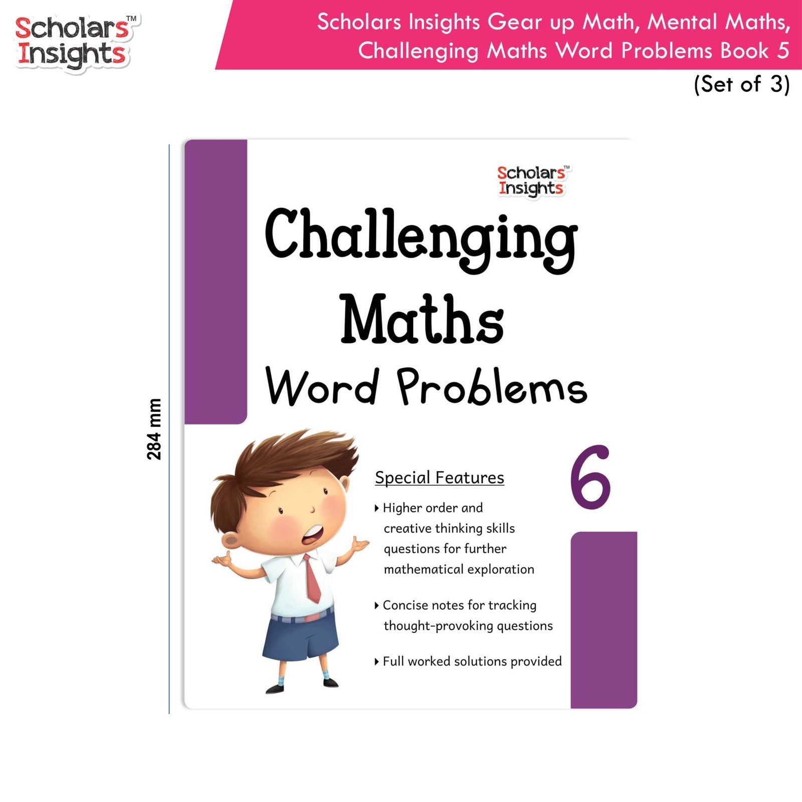 Scholars Insight Combo Set of Mathematics Workbooks For Grade 6| Set of 3| Problem Solving Book for Kids - Distacart