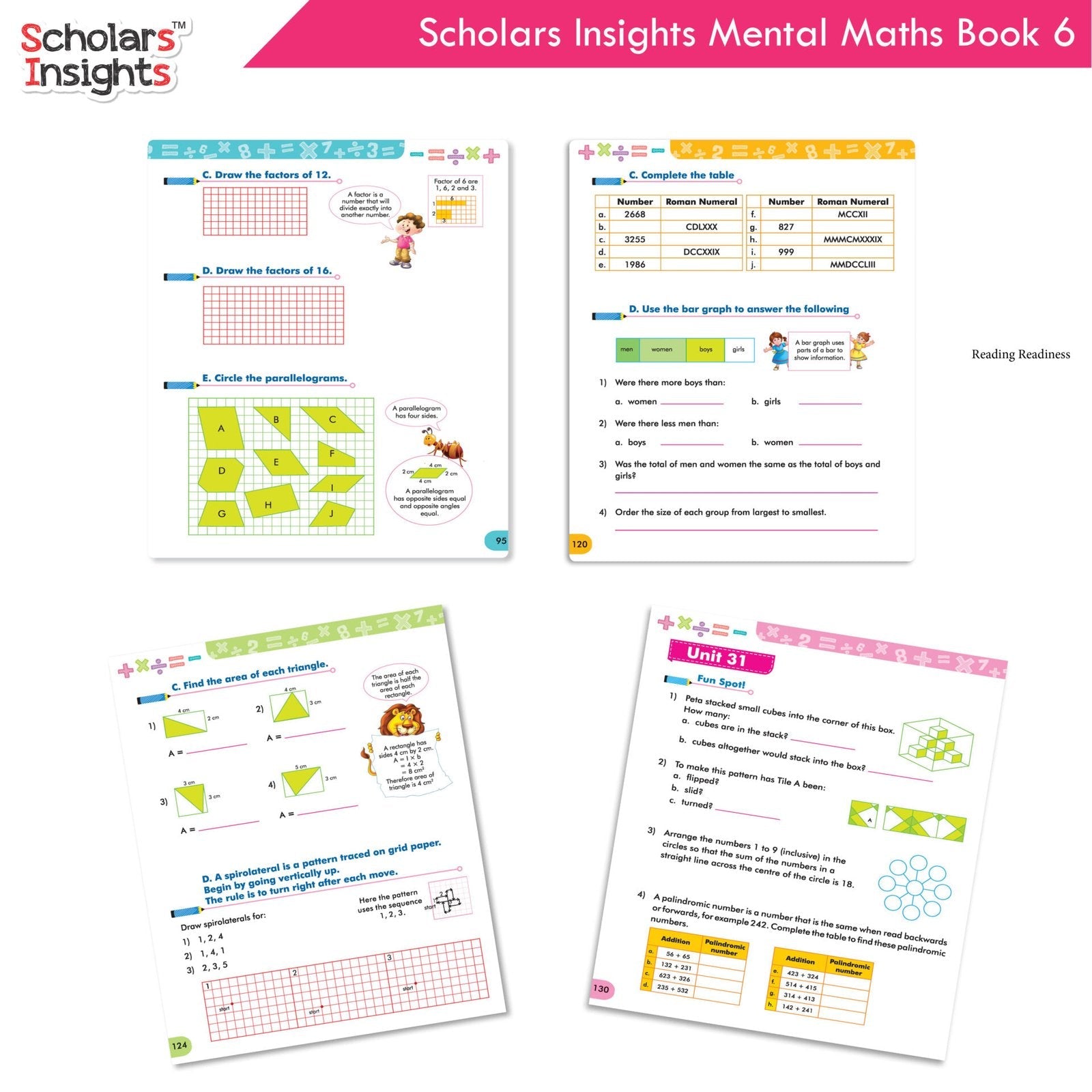 Scholars Insight Combo Set of Mathematics Workbooks For Grade 6| Set of 3| Problem Solving Book for Kids - Distacart
