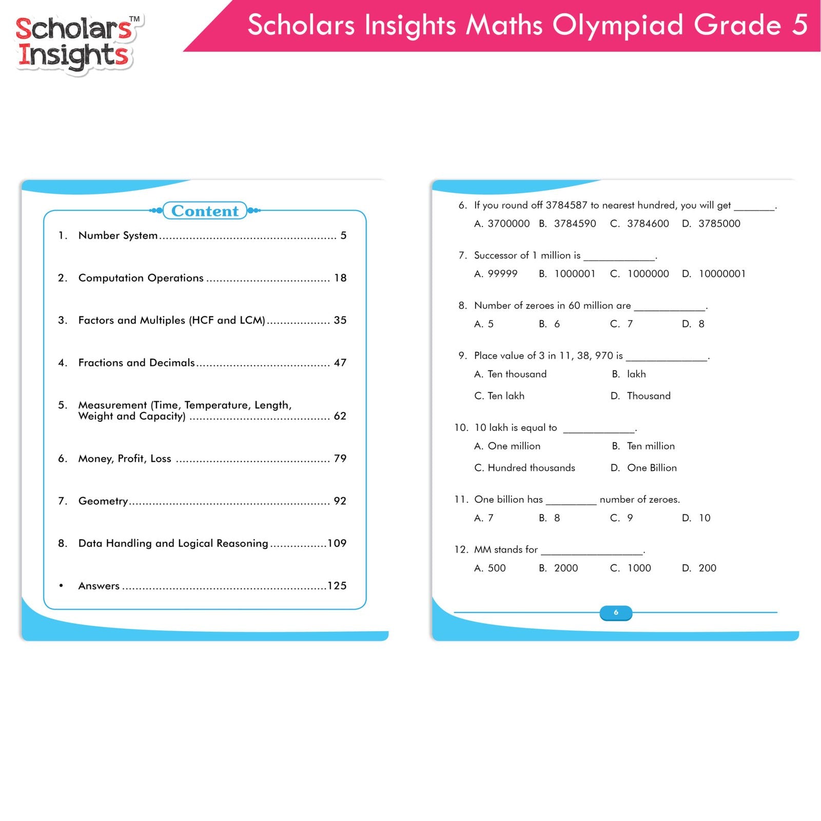 Scholars Insights Olympiad English, Maths and Science Workbooks Grade 5| Set of 3| Ages 10 - 12 Year - Distacart