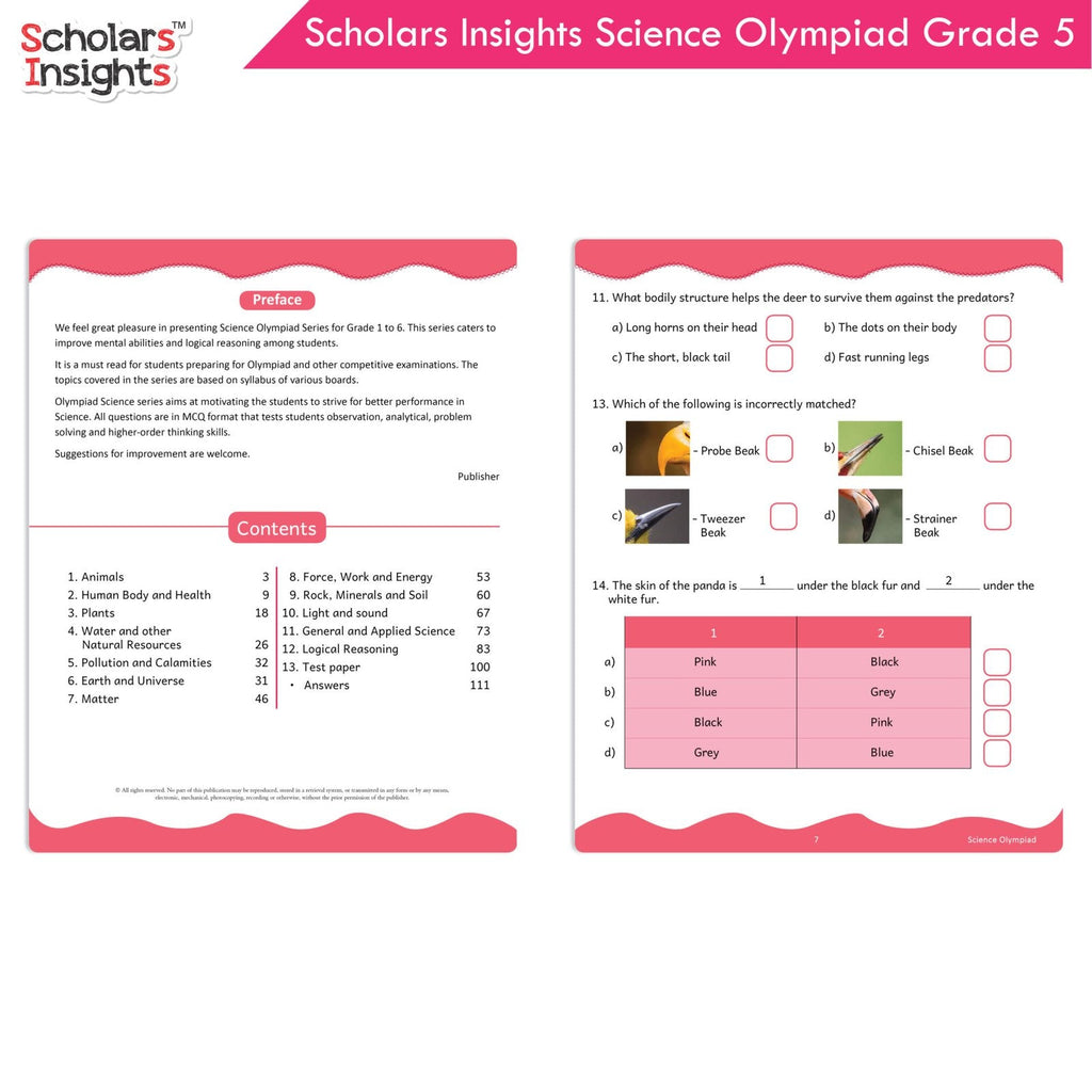 Scholars Insights Olympiad English, Maths and Science Workbooks Grade 5| Set of 3| Ages 10 - 12 Year - Distacart