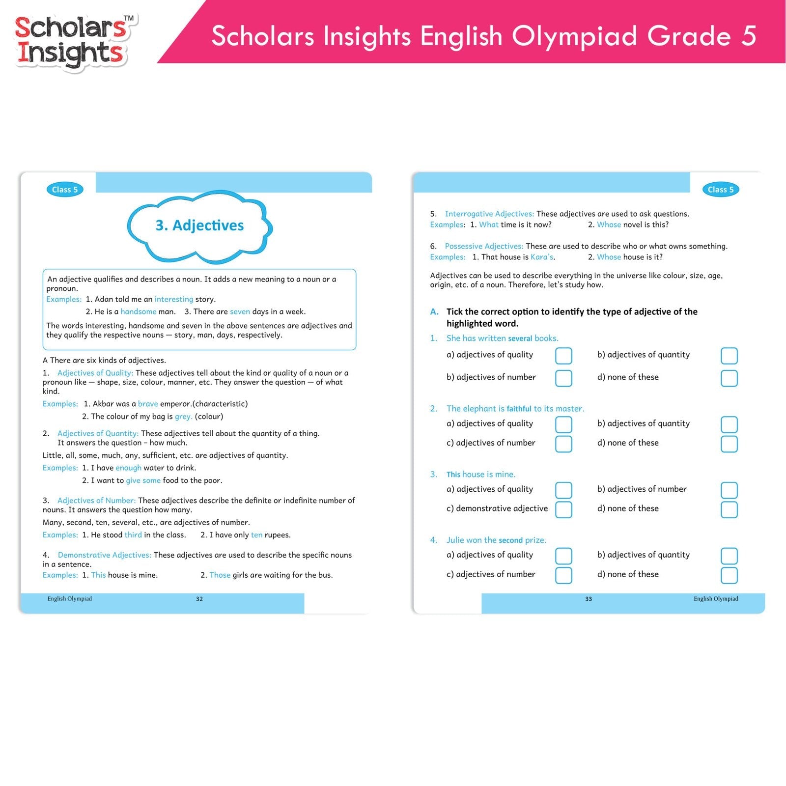 Scholars Insights Olympiad English, Maths and Science Workbooks Grade 5| Set of 3| Ages 10 - 12 Year - Distacart