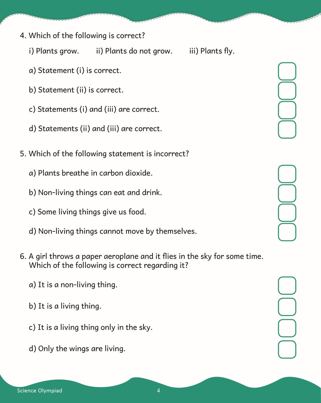 Scholars Insights Science Olympiad Grade 1| Science Practical Questions in MCQ format, QMR Sheet, Self Evaluation Sheet, Test Paper|Ages 6-7 Years - Distacart