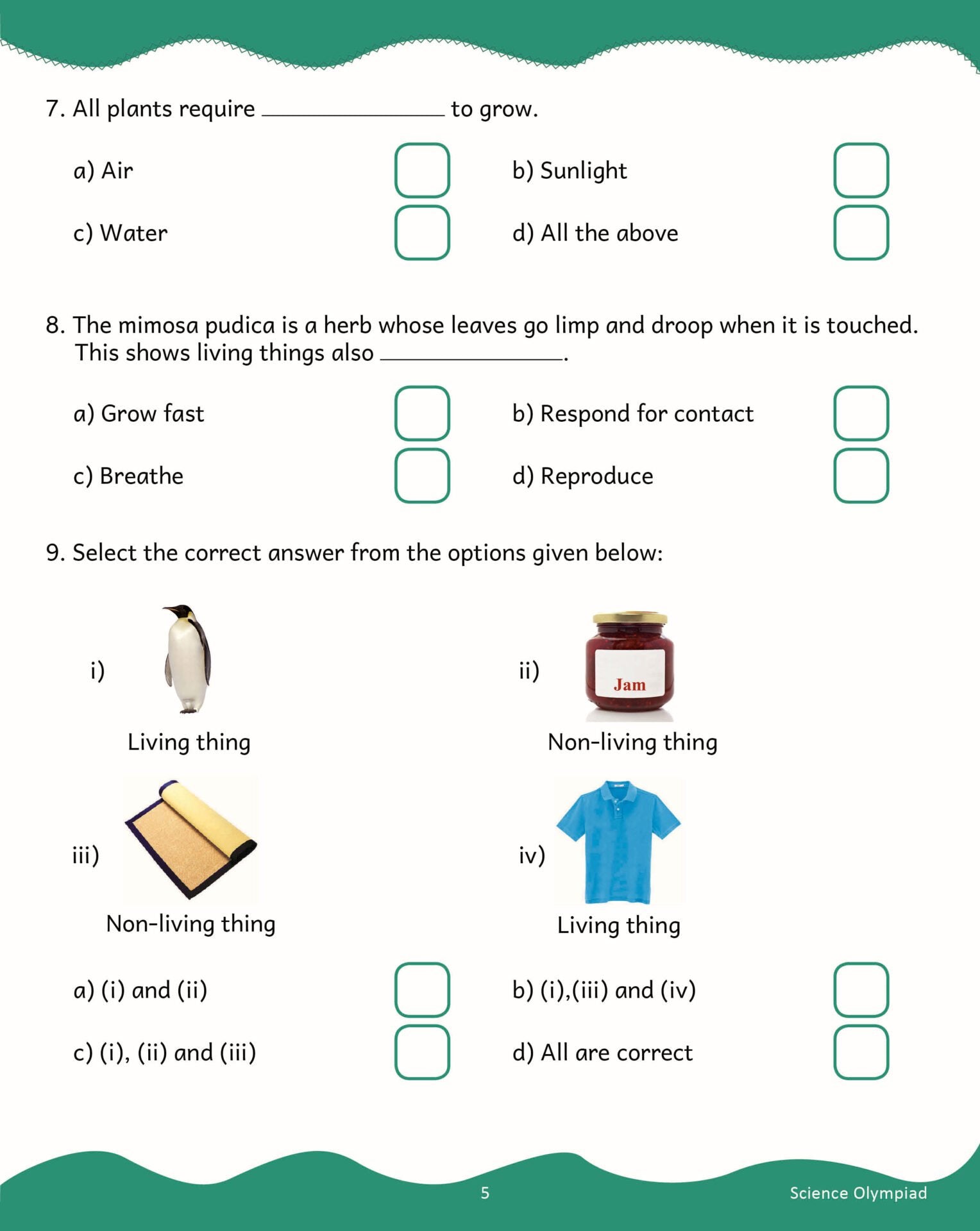Scholars Insights Science Olympiad Grade 1| Science Practical Questions in MCQ format, QMR Sheet, Self Evaluation Sheet, Test Paper|Ages 6-7 Years - Distacart